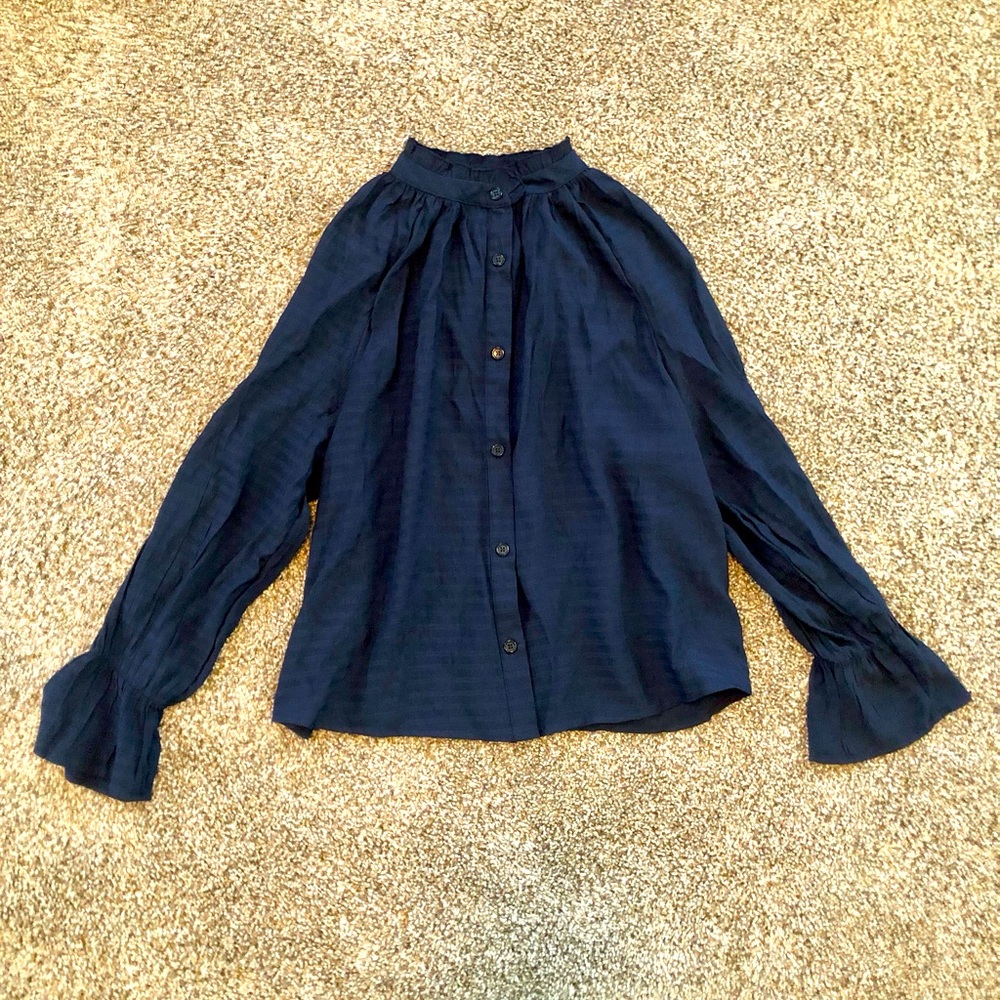 Women’s Navy Shein Curve Blouse